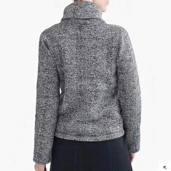J. Crew Factory Funnel Neck Fleece Lined Pullover Sweater Plaid XS h1549 - Picture 4 of 15
